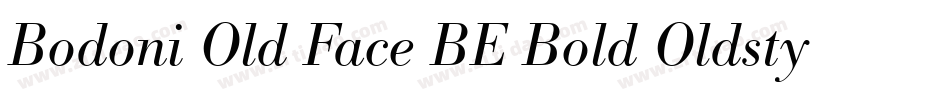 Bodoni Old Face BE Bold Oldstyle Figures字体转换